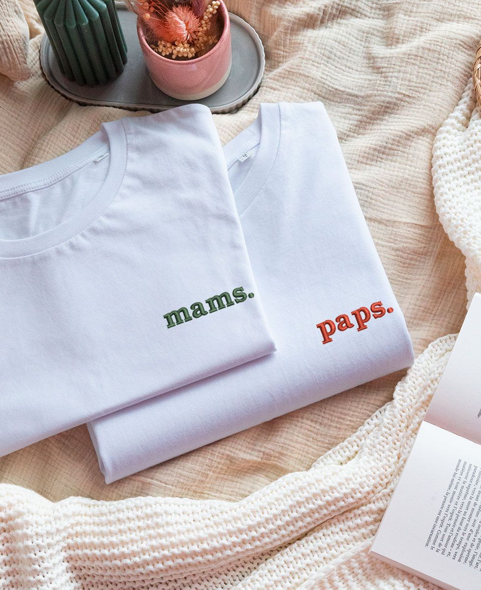 Coffret Duo Paps / Mams brodé
