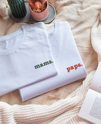 Coffret Duo Paps / Mams brodé