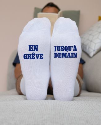 Chaussettes homme En grève jusqu’à demain
