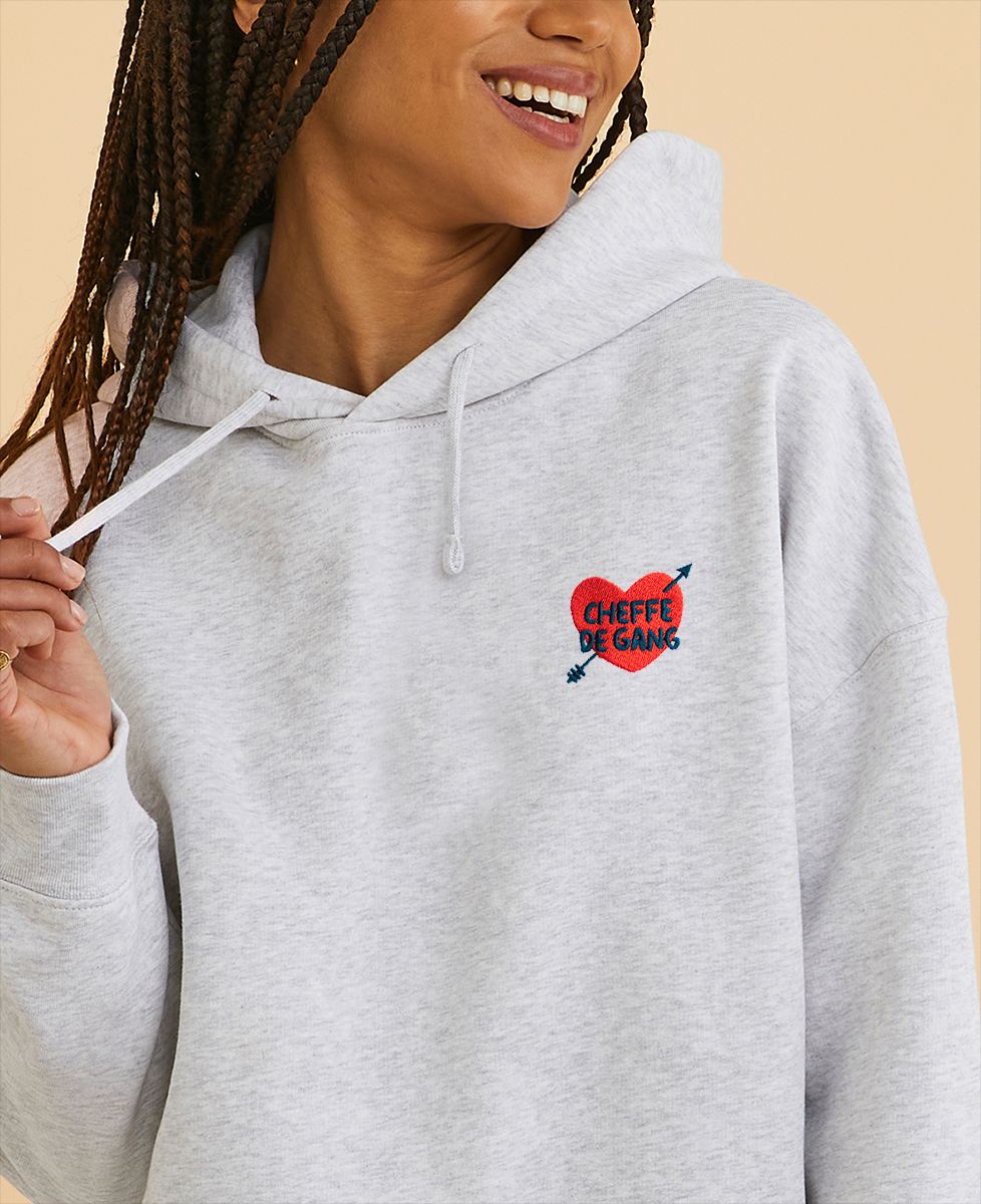 Hoodie femme Cheffe de gang (brodé) - Cadeaux Maman, Future Maman