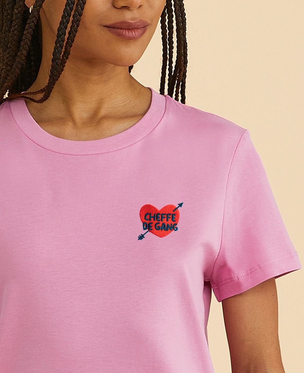 T-shirt femme Cheffe de gang (brodé) - Cadeaux Maman, Future Maman