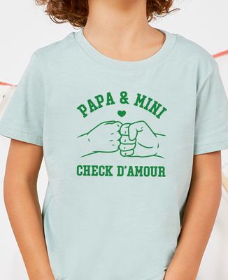 T-shirt enfant Check d’amour - Cadeaux Papa