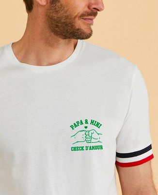T-shirt homme recyclé Filgood Check d’amour - Cadeaux Papa