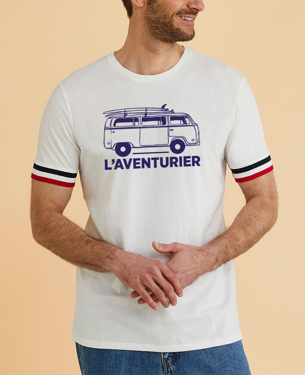 T-shirt homme recyclé Filgood Famille d'aventurier