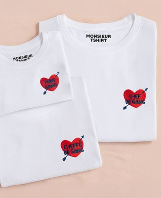 Coffret Trio de T-shirts Chef/Cheffe/Mini Gang (brodé) - Cadeaux Papa