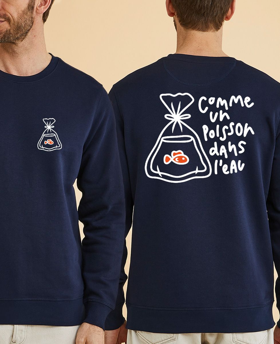 Sweatshirt homme Poisson dans l’eau
