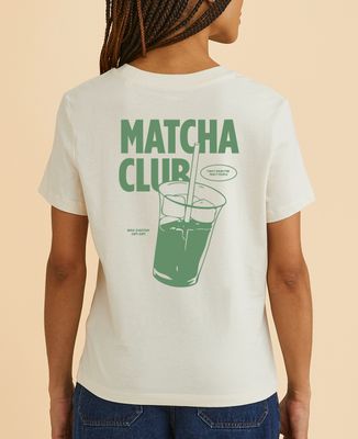 Dames-T-shirt Club Matcha