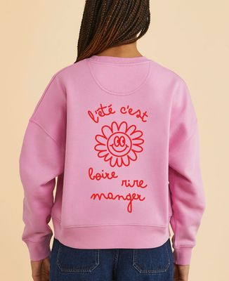 Sweatshirt femme L'été c'est boire rire et manger - Apéro