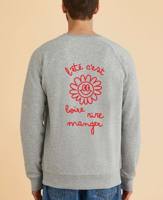 Sweatshirt homme L'été c'est boire rire et manger - Apéro