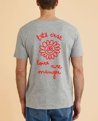 T-shirt homme L'été c'est boire rire et manger - Apéro