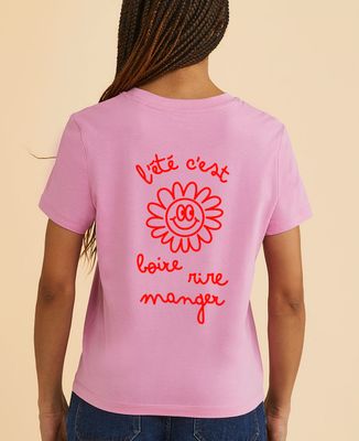 T-shirt femme L'été c'est boire rire et manger - Apéro