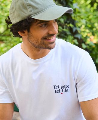 T-shirt homme Tel père tel fils (brodé) - Cadeaux Papa, Cadeaux Couple, Duo assortis