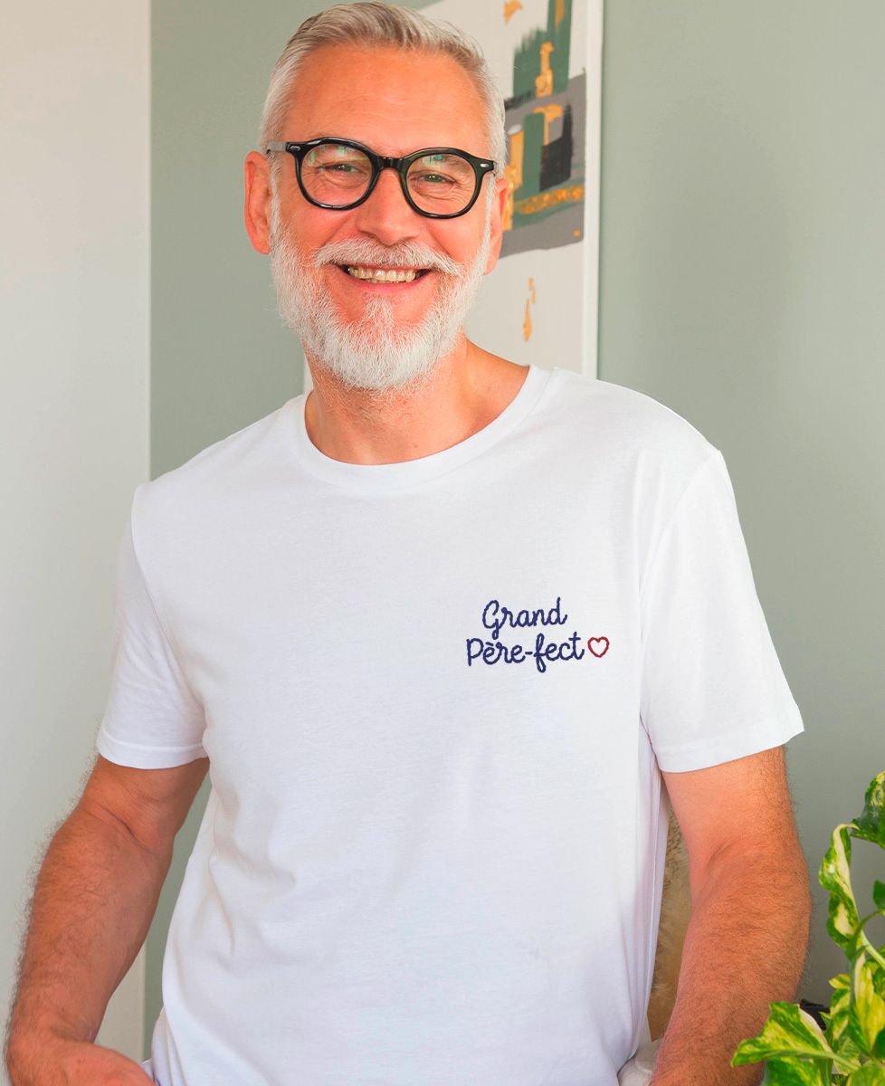 T-shirt Homme Grand-père - Marque Fruit Of The Loom - Neuf Sans étiquettes - Fabriqué Au Royaume-Uni
