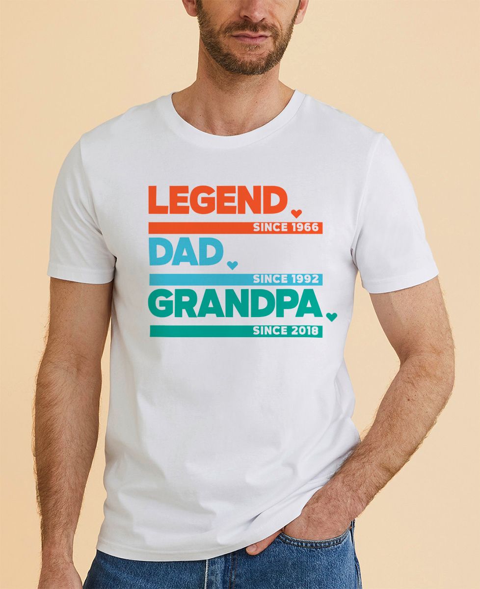 Personalized Papa Grandpa Legend T-shirt | Monsieur TSHIRT