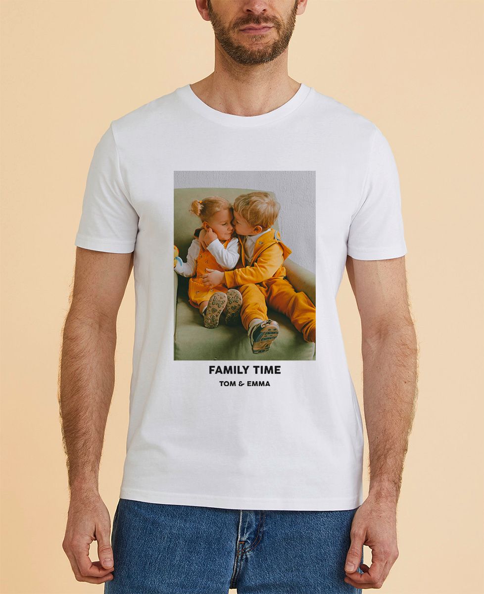 Gepersonaliseerd T-shirt Foto en tekst Monsieur TSHIRT