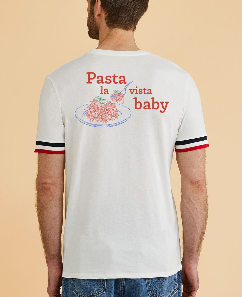 T-shirt homme recyclé Filgood Pasta la vista baby