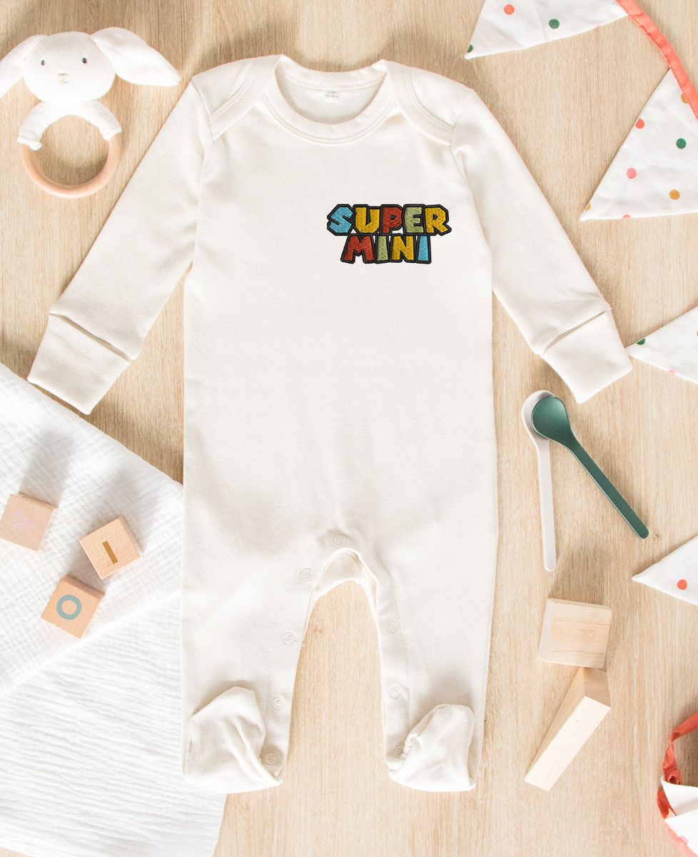 Pyjama bébé Super mini jeu vidéo brodé