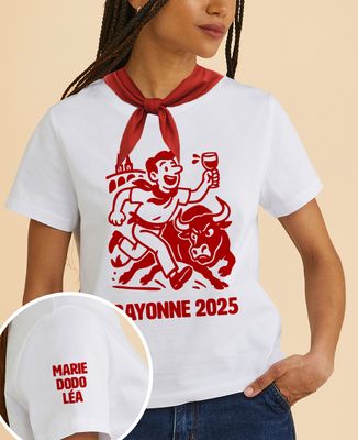 T-shirt femme Feria et foulard personnalisé