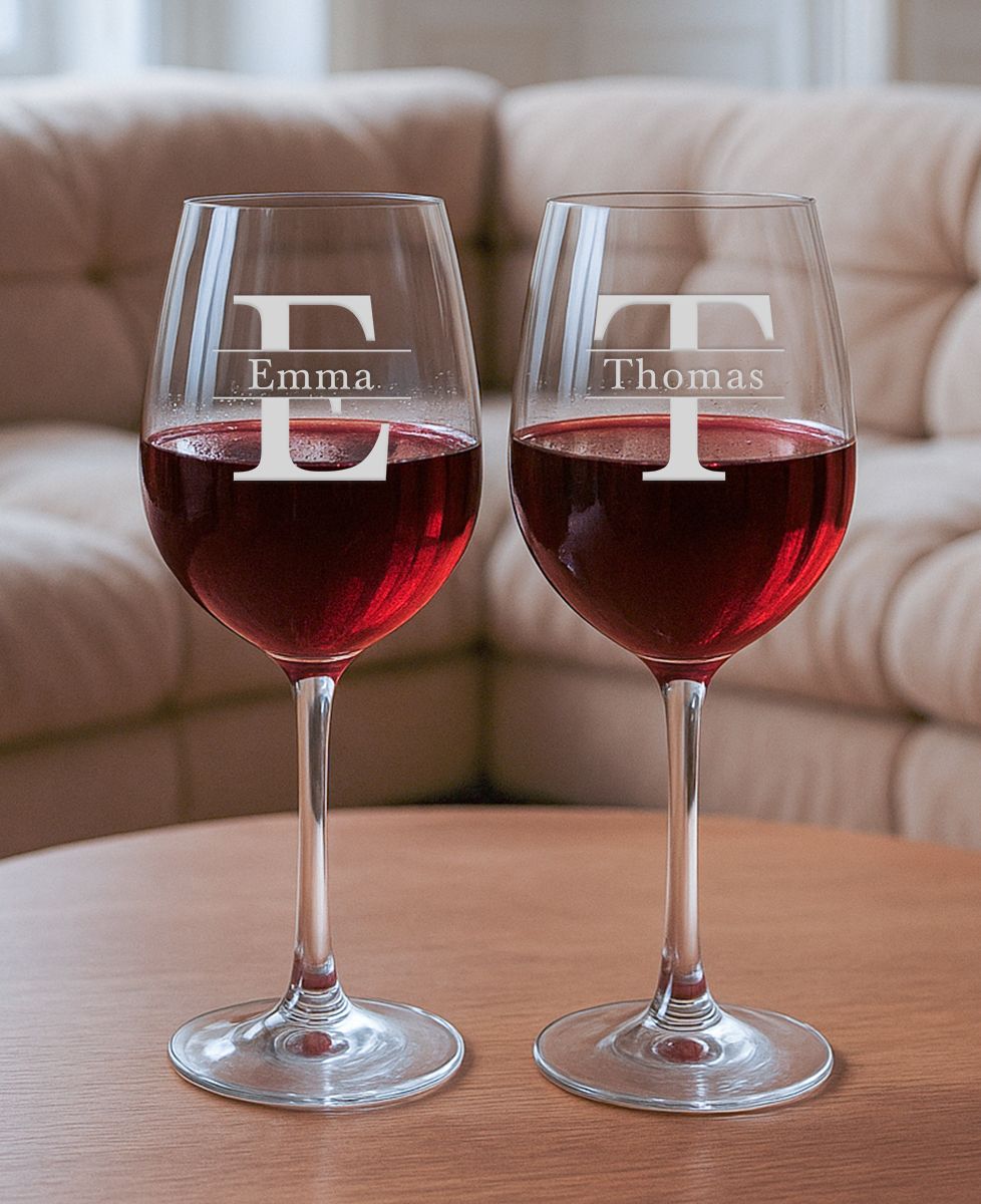 Verre à Vin Géant Personnalisable 75cl - Hauteur 23 Cm, Diamètre 9,5 Cm, Gravure Laser Prénom Ou Logo
