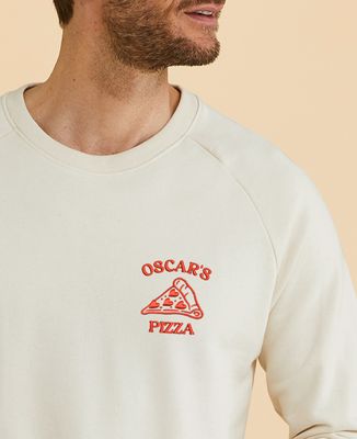 Men's sweatshirt Personalized embroidered pizza