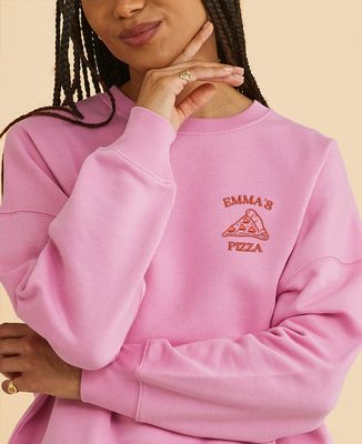 Women's sweatshirt Personalized embroidered pizza