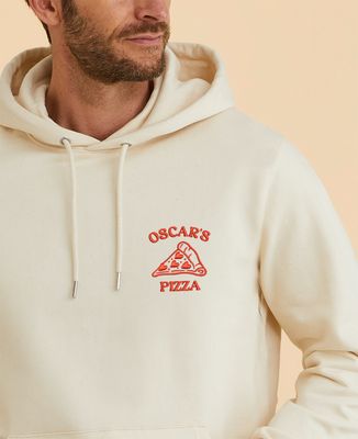 Men's hoodie Personalized embroidered pizza