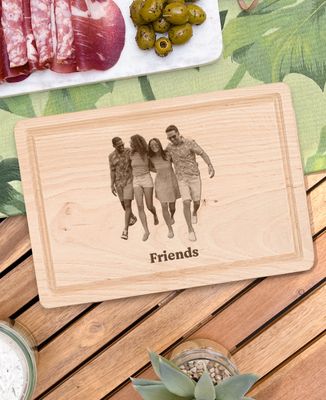 Aperitif board Engraved photo and text - Gifts for Dad, Mom's gifts, Aperitif