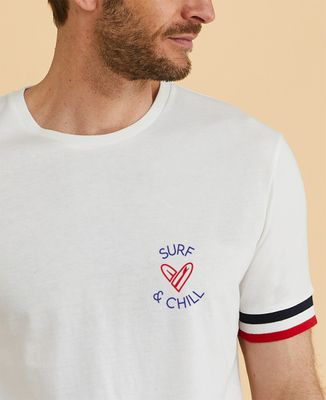 T-shirt homme recyclé Filgood Surf and chill planche