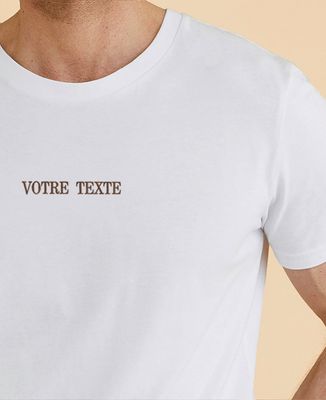 T-Shirt für Männer Individuelle zentrierte gestickte Nachricht