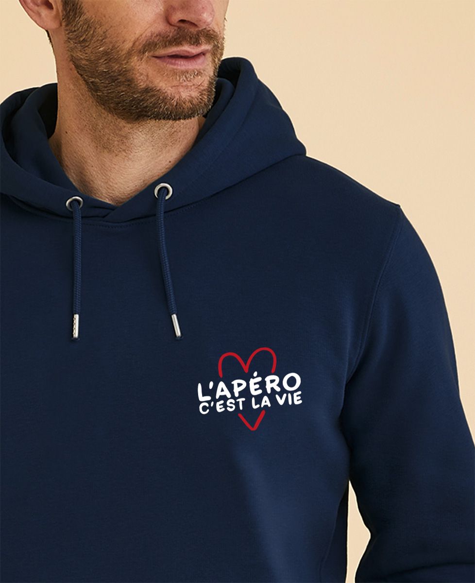 Hoodie homme L'apéro c'est la vie (imprimé)