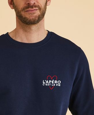 Sweatshirt homme L'apéro c'est la vie (imprimé)
