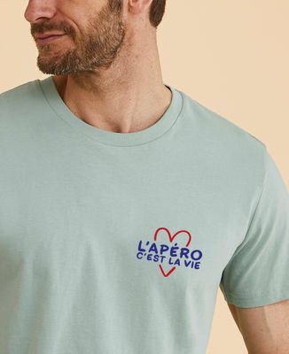 T-shirt homme L'apéro c'est la vie (imprimé)