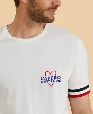 T-shirt homme recyclé Filgood L'apéro c'est la vie (imprimé)