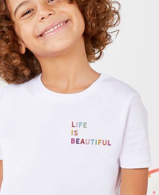 Child T-Shirt Custom embroidered multicolored text