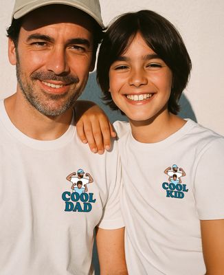 T-shirt enfant Cool kid muscles illustré - Cadeaux Papa