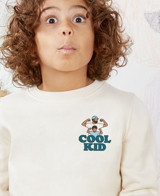 Sweatshirt enfant Cool kid muscles illustré - Cadeaux Papa