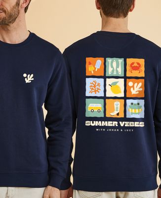 Sweatshirt homme Texte et mosaïque personnalisé - Apéro