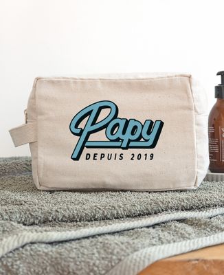 Trousse de toilette Papy retro depuis année personnalisée - Cadeaux Papy