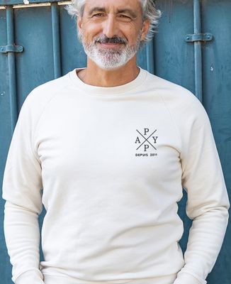 Sweatshirt homme PAPY depuis date brodé personnalisé - Cadeaux Papy