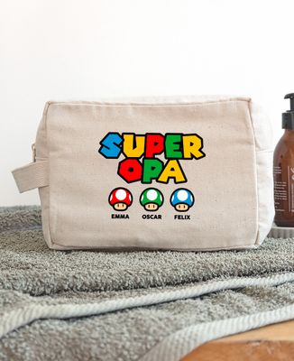 Kulturbeutel Super-Opa-Videospiel und seine Pilze