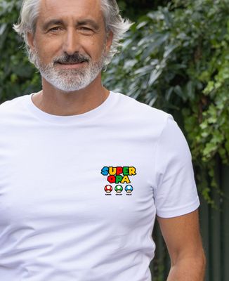 T-Shirt für Männer Super-Opa-Videospiel und seine Pilze