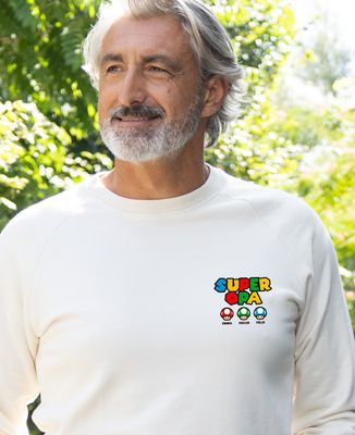 Sweatshirt Mann Super-Opa-Videospiel und seine Pilze
