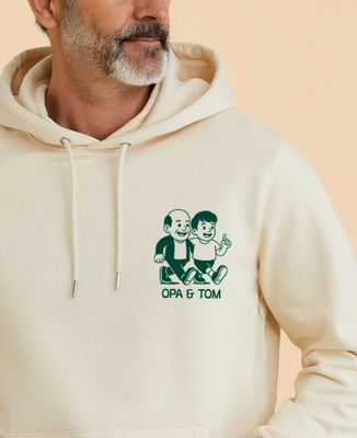 Hoodie Männer Opa und Enkelkind illustriert personalisiert - Geschenk Opa