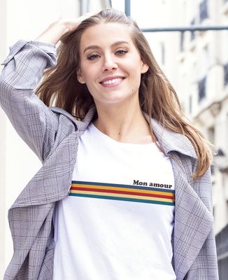 T-Shirt femme Bandes de couleur personnalisé