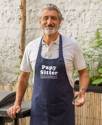 Tablier à poche Papy sitter - Cadeaux Papy, Cadeaux Mamie