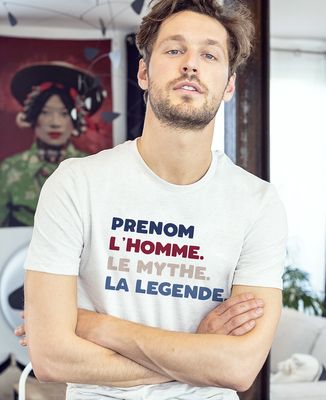 T-shirt homme L'homme le mythe la légende personnalisé