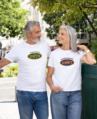 T-shirt homme Année rétro personnalisée