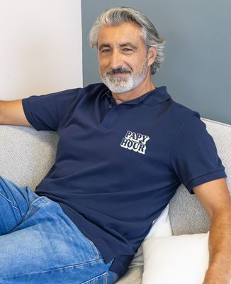 Polo homme Papy Hour - Apéro, Cadeaux Papy