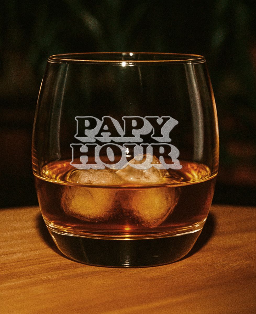 Verre à whisky Papy Hour - Apéro, Cadeaux Papy, Mariage