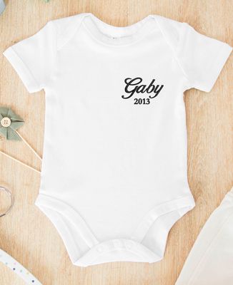 Body para bebé Nombre y fecha bordados y personalizados - Regalos para papá, Regalos para mamá, El regalo del abuelo
